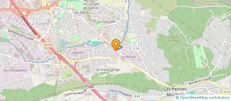 localisation de l'entreprise DP MENUISERIE à LES PENNES-MIRABEAU
