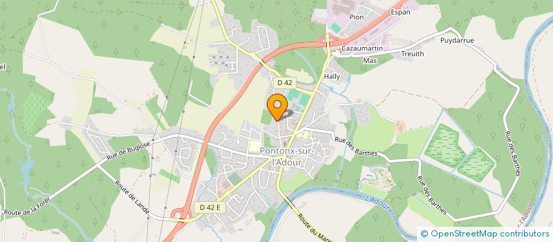 localisation de l'entreprise DP MENUISERIE à PONTONX-SUR-L'ADOUR