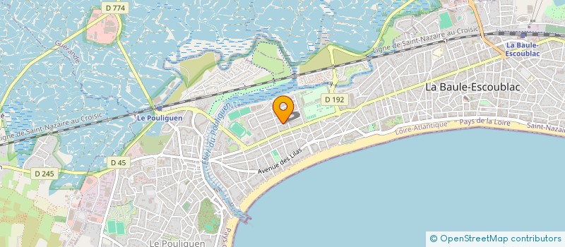 localisation de l'entreprise DP PEINTURE  LA BAULE-ESCOUBLAC