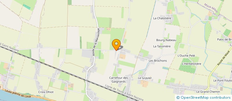 localisation de l'entreprise DP PLATRERIE à LOIRE-AUTHION