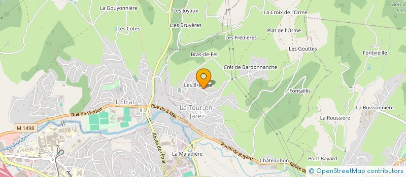 localisation de l'entreprise DP PROM  LA TOUR-EN-JAREZ