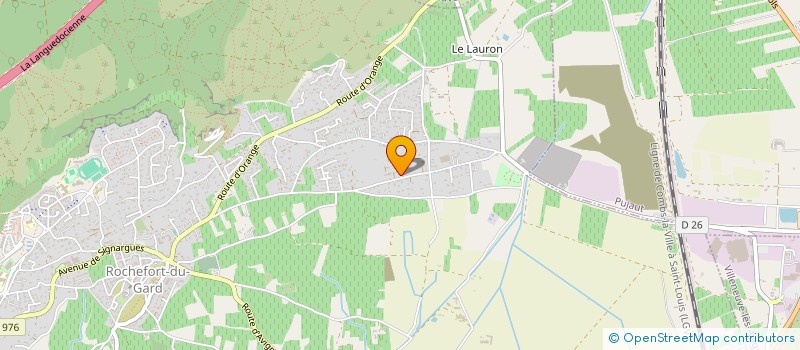 localisation de l'entreprise DP TOITURES à ROCHEFORT-DU-GARD