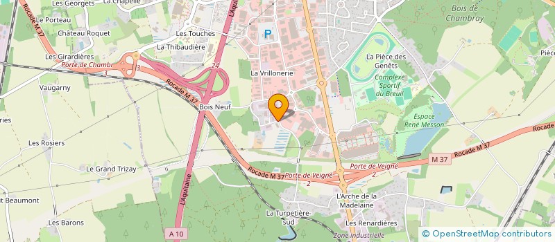 localisation de l'entreprise DP2C  CHAMBRAY-LES-TOURS