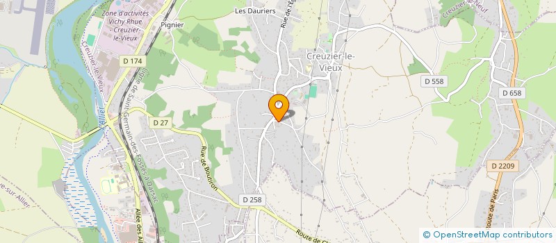 localisation de l'entreprise DP2C  CREUZIER-LE-VIEUX