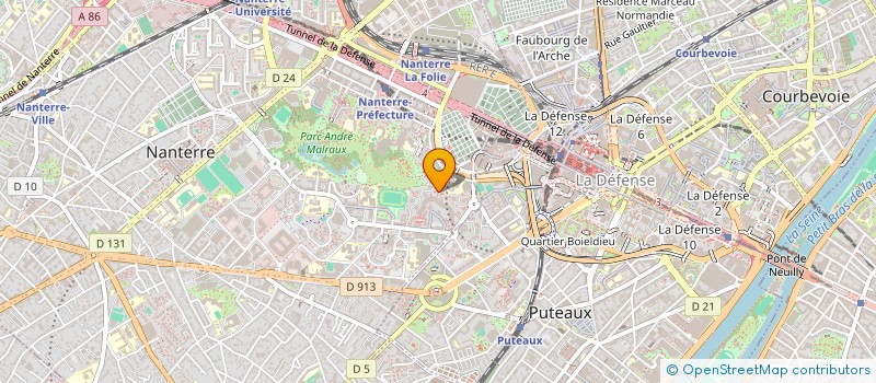 localisation de l'entreprise DP2H  NANTERRE