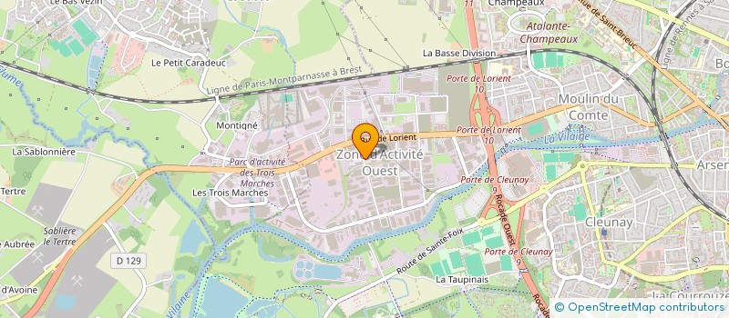 localisation de l'entreprise DP2I  RENNES