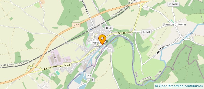 localisation de l'entreprise DP2L  TILLIERES-SUR-AVRE