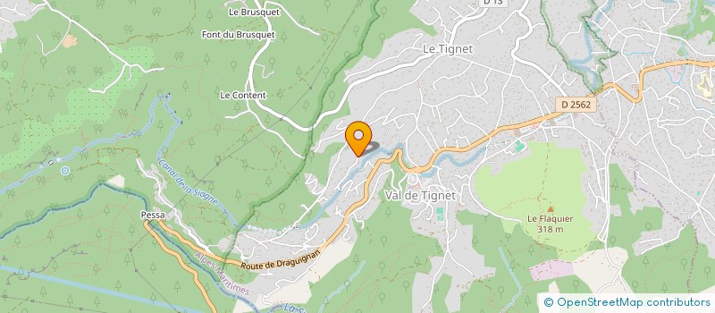 localisation de l'entreprise DP2M à LE TIGNET