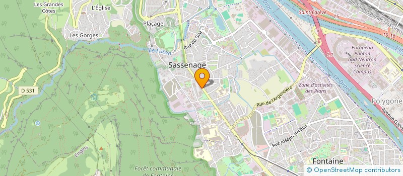 localisation de l'entreprise DP3C à SASSENAGE