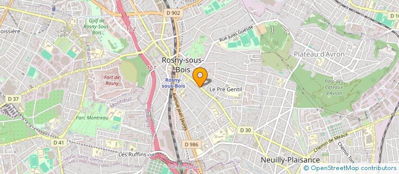 localisation de l'entreprise DPA à ROSNY-SOUS-BOIS