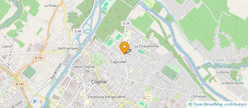 localisation de l'entreprise DPCOM à COGNAC