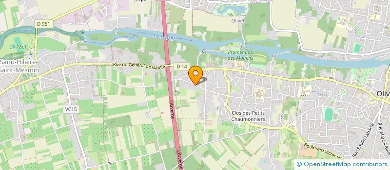 localisation de l'entreprise DPDM à OLIVET