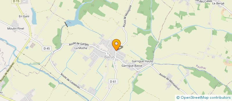 localisation de l'entreprise DPE M à BAZUS