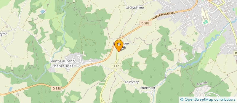 localisation de l'entreprise DPF LOISIRS à SAINT-LAURENT-CHABREUGES