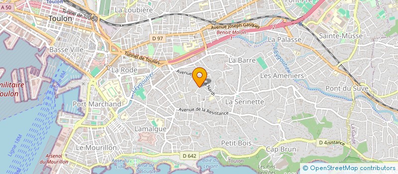 localisation de l'entreprise DPF MENUISERIE à TOULON