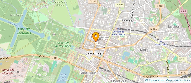 localisation de l'entreprise DPI à VERSAILLES