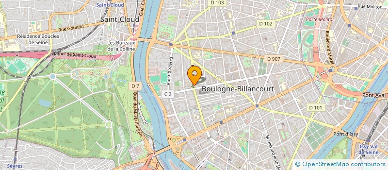localisation de l'entreprise DPI BATIMENT à BOULOGNE-BILLANCOURT