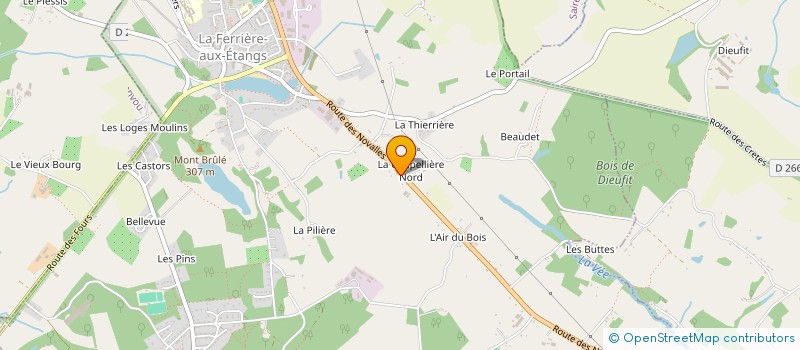 localisation de l'entreprise DPM à LA FERRIERE-AUX-ETANGS