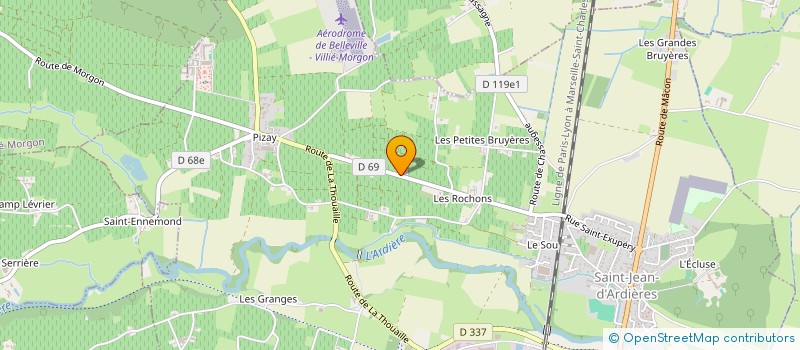 localisation de l'entreprise DPM ECHAFAUDAGES  BELLEVILLE-EN-BEAUJOLAIS