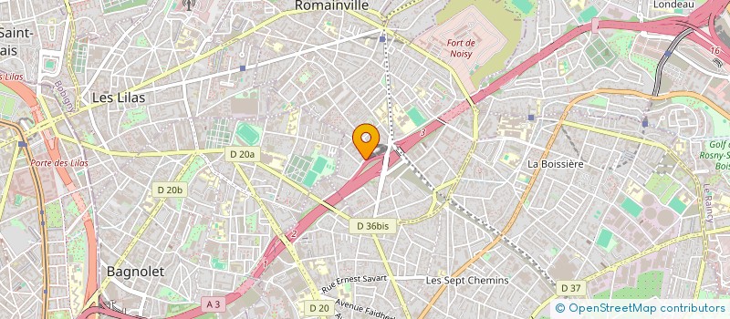 localisation de l'entreprise DPM FIVE à ROMAINVILLE