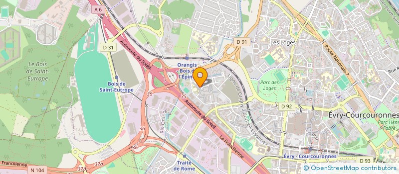 localisation de l'entreprise DPO SPORTS à EVRY-COURCOURONNES