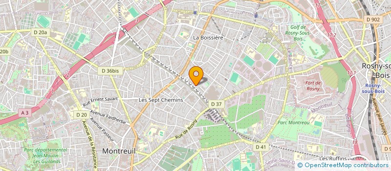 localisation de l'entreprise DPP  MONTREUIL