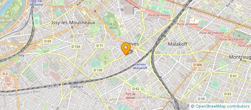 localisation de l'entreprise DPRV DECORATION PEINTURE RENOVATION VANVES  VANVES