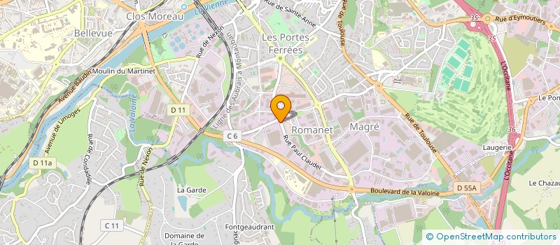 localisation de l'entreprise DPS à LIMOGES