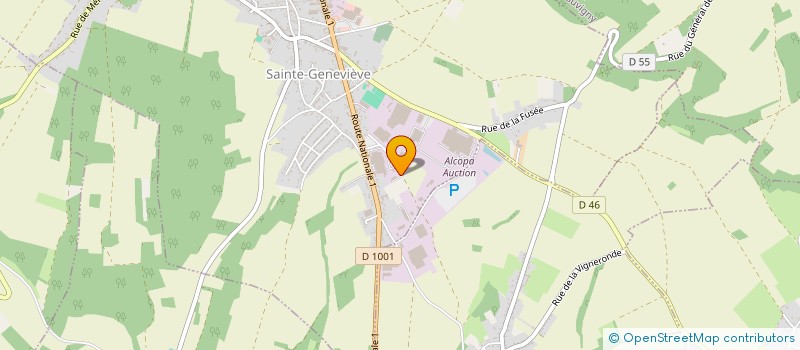 localisation de l'entreprise DPS  SAINTE-GENEVIEVE