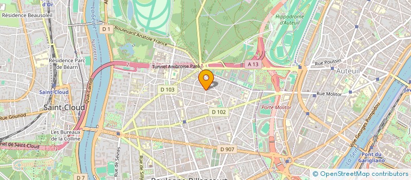 localisation de l'entreprise DR ANISSA ROGER  BOULOGNE-BILLANCOURT