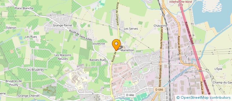 localisation de l'entreprise DR CHASSAGNE VOLLE ET NAVARRO à ARNAS