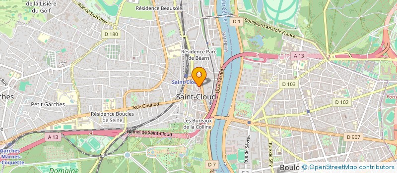 localisation de l'entreprise DR CHRISTINE BACH à SAINT-CLOUD