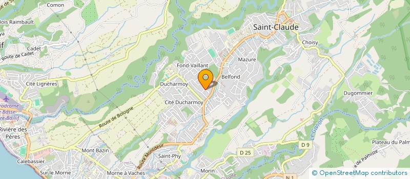 localisation de l'entreprise DR COUPPEY BERTRAND à SAINT-CLAUDE