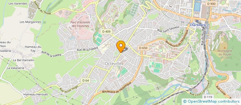 localisation de l'entreprise DR FAVIER GORIAUX LEBON LEVAST à CHERBOURG-EN-COTENTIN