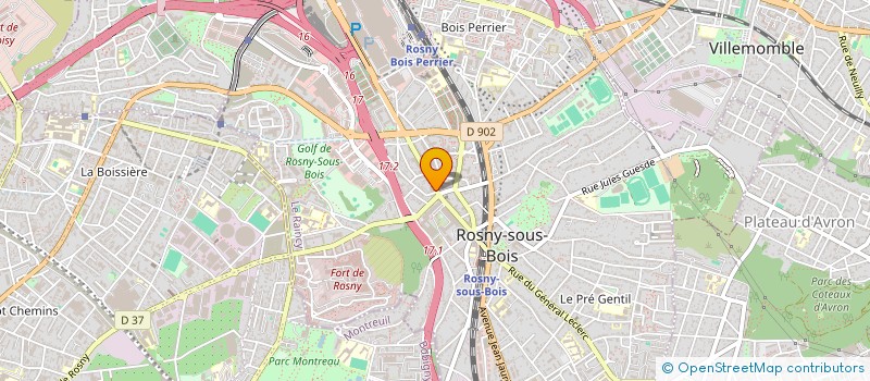 localisation de l'entreprise DR GODKINE ET ASSOCIES à ROSNY-SOUS-BOIS