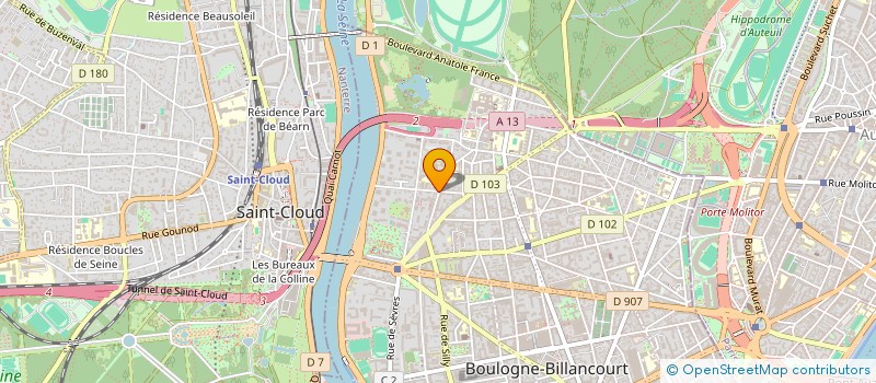 localisation de l'entreprise DR GREGORY STAUB à BOULOGNE-BILLANCOURT