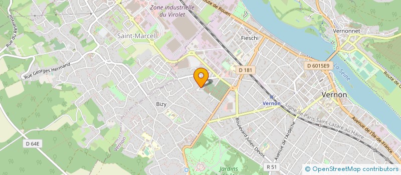localisation de l'entreprise DR & INDUSTRIES à VERNON