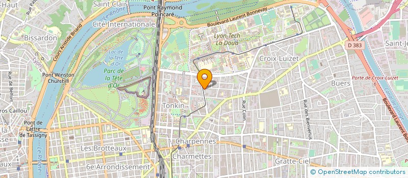 localisation de l'entreprise DR LOG  VILLEURBANNE