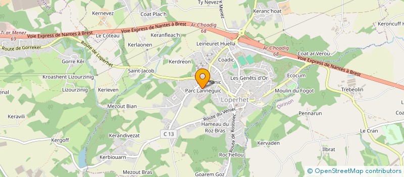 localisation de l'entreprise DR PENFOUL  LOPERHET