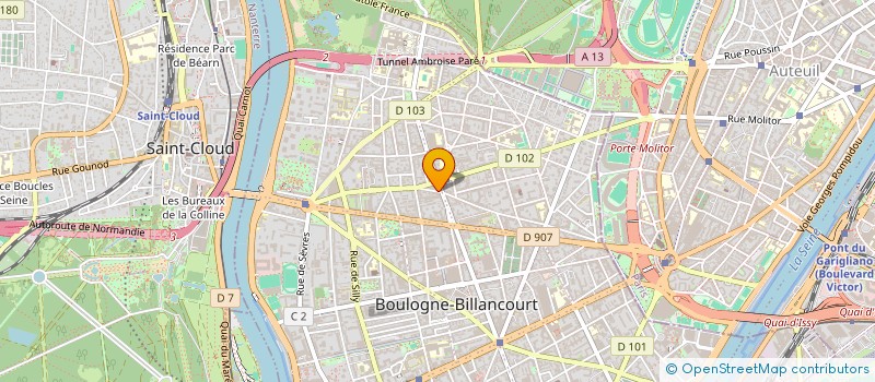 localisation de l'entreprise DR PEUCH-LESTRADE à BOULOGNE-BILLANCOURT
