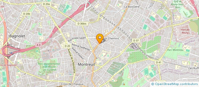 localisation de l'entreprise DR SIMON THIERRY SAMAMA SELARL à MONTREUIL