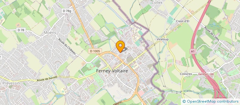 localisation de l'entreprise DR SOIZIC CHERUY-MARTIN à FERNEY-VOLTAIRE
