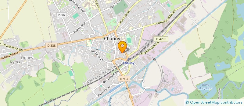 localisation de l'entreprise DR XAVIER GRUSON à CHAUNY