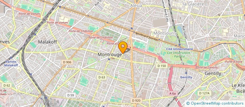 localisation de l'entreprise DRAEGER MAITRE IMPRIMEUR à MONTROUGE