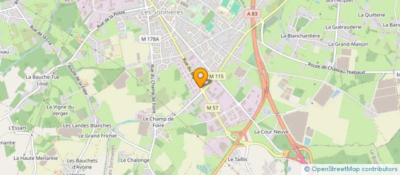 localisation de l'entreprise DRAFT  LES SORINIERES