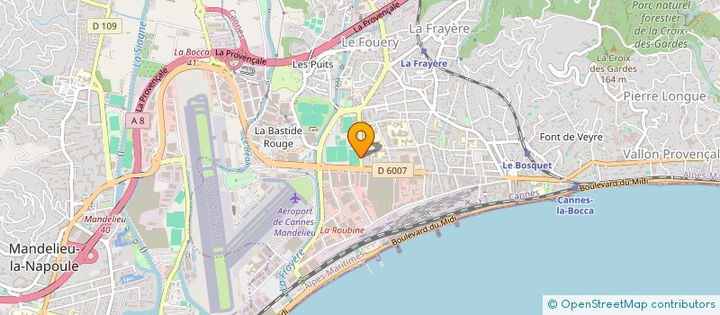 localisation de l'entreprise DRAGON'FIRE à CANNES