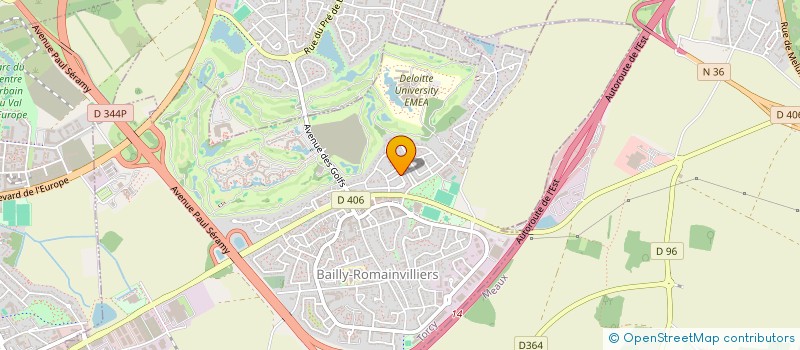 localisation de l'entreprise DRAGONS - BASEBALL SOFTBALL BASEBALL5 CLUB DU VAL D'EUROPE  BAILLY-ROMAINVILLIERS