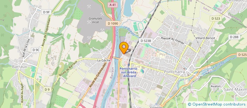 localisation de l'entreprise DRAGUELINE  PONTCHARRA