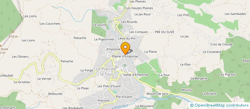 localisation de l'entreprise DRAIN VAC SE à LE PLAN-DE-LA-TOUR