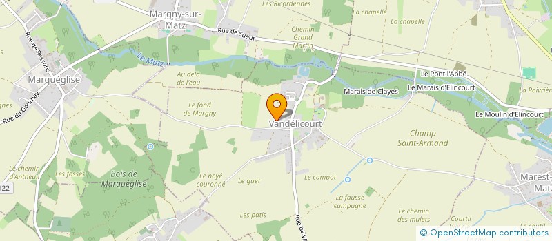 localisation de l'entreprise DRAINAGE 60 à VANDELICOURT